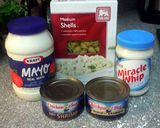 A picture of step 5 of Rick's Crabby Shrimp Macaroni Salad.