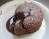 A picture of step 12 of Molten Chocolate Cake for Valentine's Day.