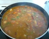A picture of step 6 of Dan's Jambalaya.