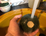 Foto del paso 1 de la receta: Bomba de calabacín relleno de verduras y pollo