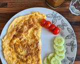 Foto del paso 4 de la receta: Tortilla francesa rellena de queso y jamón 🧀