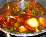 A picture of step 2 of Mike's 3 Pepper Steamed Bun Soup.