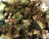 A picture of step 4 of Cucumber and feta za’atar salad.