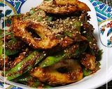 A picture of step 5 of Chikuwa, Snow Pea, and Sesame Vinegar Miso Mix.