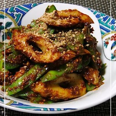 Chikuwa, Snow Pea, And Sesame Vinegar Miso Mix Recipe By Cookpad.Japan Chikuwa, Snow Pea, And Sesame Vinegar Miso Mix Recipe By Cookpad.Japan