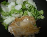 A picture of step 1 of Easy Cooking in a Frying Pan Sautéed Chicken and Chinese Cabbage.