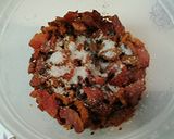 A picture of step 3 of Sweet and salty bacon, toppings.