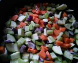 A picture of step 1 of Irmgards Dutch Courage Soup 48 cals bowl.