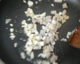 A picture of step 3 of My Garlic Chicken, Chorizo and Mushroom in a Brandy Cream Sauce.