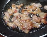 A picture of step 1 of Bacon cheeseburger quesadillas.