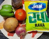 A picture of step 1 of Veggie paneer tikki with corn chat.