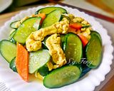 小黃瓜炒蛋的食譜步驟9照片