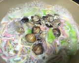 絲瓜蛤蠣彩虹麵的食譜步驟5照片