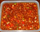 A picture of step 6 of Mike's EZ Hot BBQ Chicken Hoagies & EZ Baked Beans.