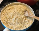 A picture of step 5 of Aunt Janice’s Spaghetti Pie.