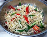 A picture of step 1 of Bean Sprouts Rice Salad.