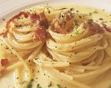 A picture of step 4 of Italian-Style Spaghetti alla Carbonara.