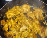 A picture of step 4 of Brad's chicken coconut curry.