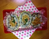 A picture of step 10 of Korean-style Spicy California Rolls with Five Grain Rice.