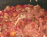 A picture of step 4 of Cube steak and beans.