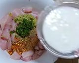 A picture of step 1 of Chicken Malai Boti.