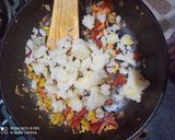 A picture of step 3 of Veg Frankie.