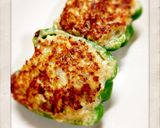 A picture of step 12 of Meat and Firm Tofu Stuffed Peppers.