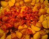 A picture of step 3 of Sausage and taters.