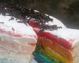 Foto langkah ke 10 dari resep Rainbow cake kukus simple.