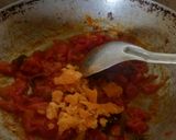 A picture of step 3 of Sev Tomato Sabji - Gujarati dinner sabji with butter roti.