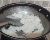 A picture of step 3 of Sabudana Sheera.
