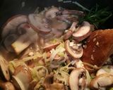 A picture of step 4 of Cream of Mushroom Soup.