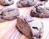 A picture of step 9 of Coffee & Chocolate Scones with Pancake Mix.