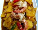 รูปขั้นตอนการทำที่ 4 ของ กุ้งผัดสับปะรด