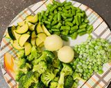 عکس مرحله 1 از دستور پلو با سبزيجات سبز ! 🥒🥦🥗