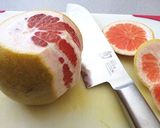 A picture of step 2 of Mizuna or Arugula & Grapefruit Salad.
