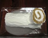 A picture of step 14 of Snowy White Bûche de Noël (Yule Log).