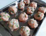 A picture of step 2 of Shiso Leaf Tsukune with Salt Sauce.