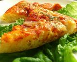 A picture of step 11 of Ready in 25 Minutes with Pancake Mix Easy Pizza Bread for a Light Lunch.