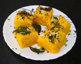 A picture of step 12 of Microwave Dhokla.