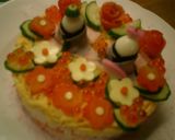A picture of step 5 of Hina Matsuri Sushi Cake.