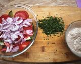 Grúz saláta diós-ecetes öntettel recept fázis 1 fotója