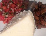 A picture of step 5 of White Ugali With Dry Fried Beef and Kachumbari.