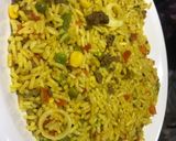 A picture of step 4 of Butter fried rice.