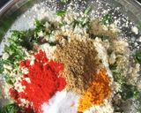 A picture of step 1 of Undhiyu.