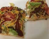 A picture of step 9 of Taco pizza.