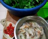 Foto langkah ke 1 dari resep Cah Kangkung Udang 🍤Oil-Free Diet Friendly.