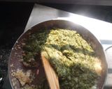 A picture of step 2 of Sarson Da Saag Makki ki Roti.