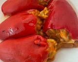 Foto del paso 6 de la receta: Pimientos rellenos de champiñones y jamón serrano