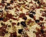 A picture of step 7 of Focaccia with Tumminia Flour, Sun-Dried Tomatoes, Capers, and Olives.